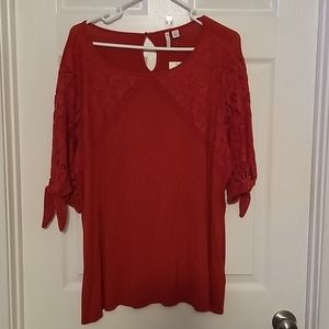 Ladies great fall top...deep orange